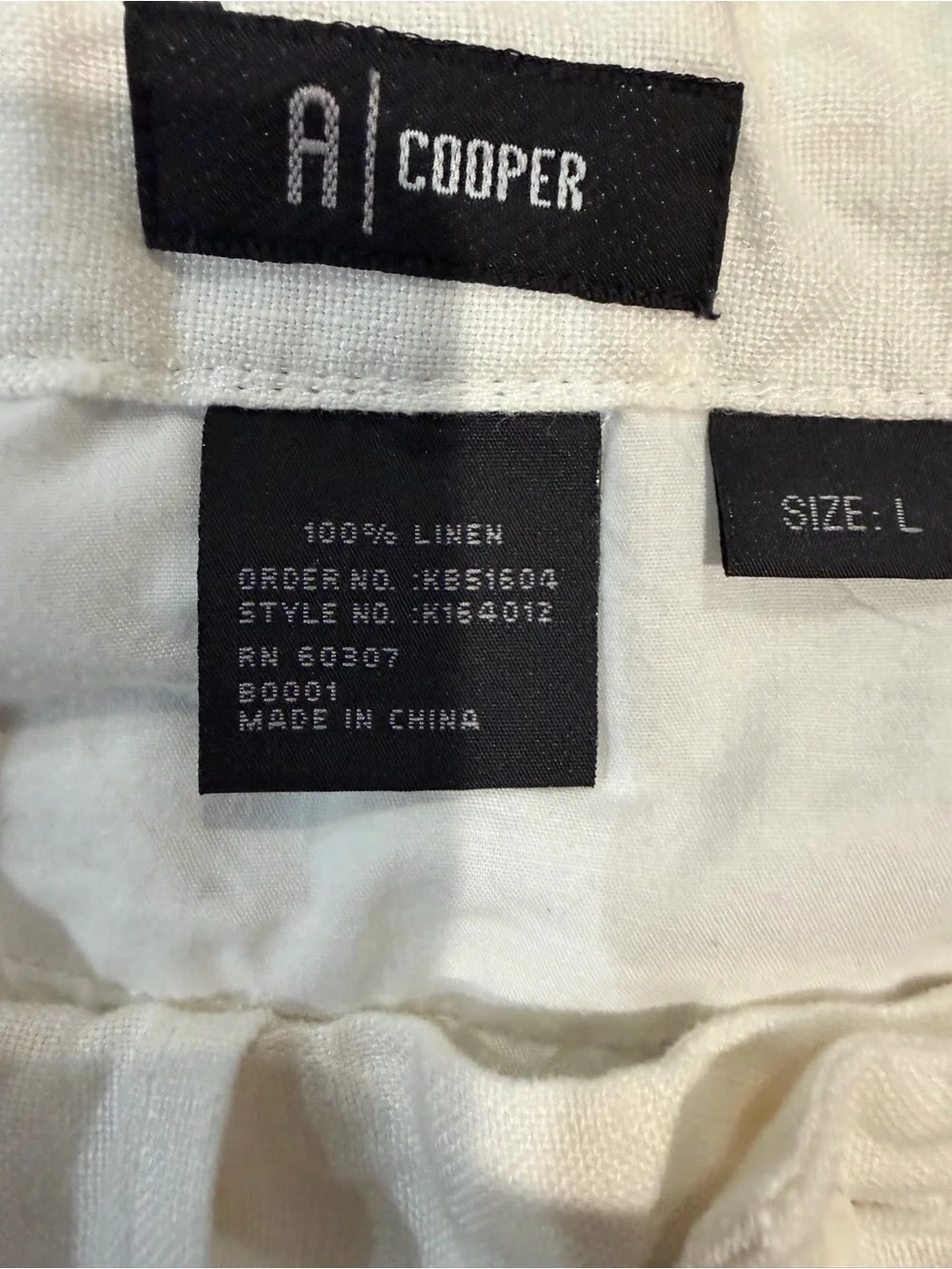 Men's White Linen Drawstring Chinos - Lightweight Casual Pants